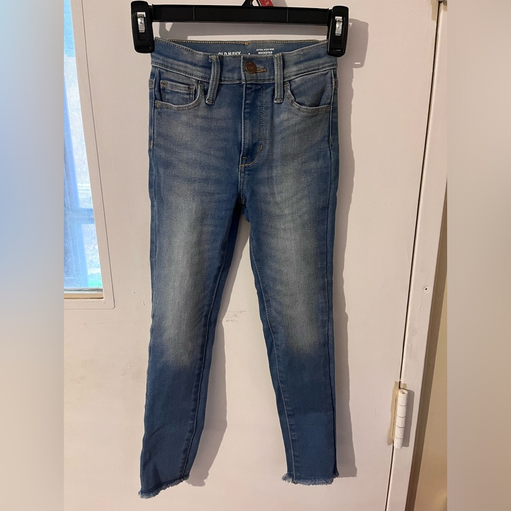 Old Navy 360° Stretch Extra High Rise Rockstar Jeggings  Girls Size 8